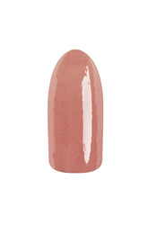 Rose petal creme' color swatch on a fake nail previewing EzFlow TruDIP Rose' All Day nail powder dip's pigmentation